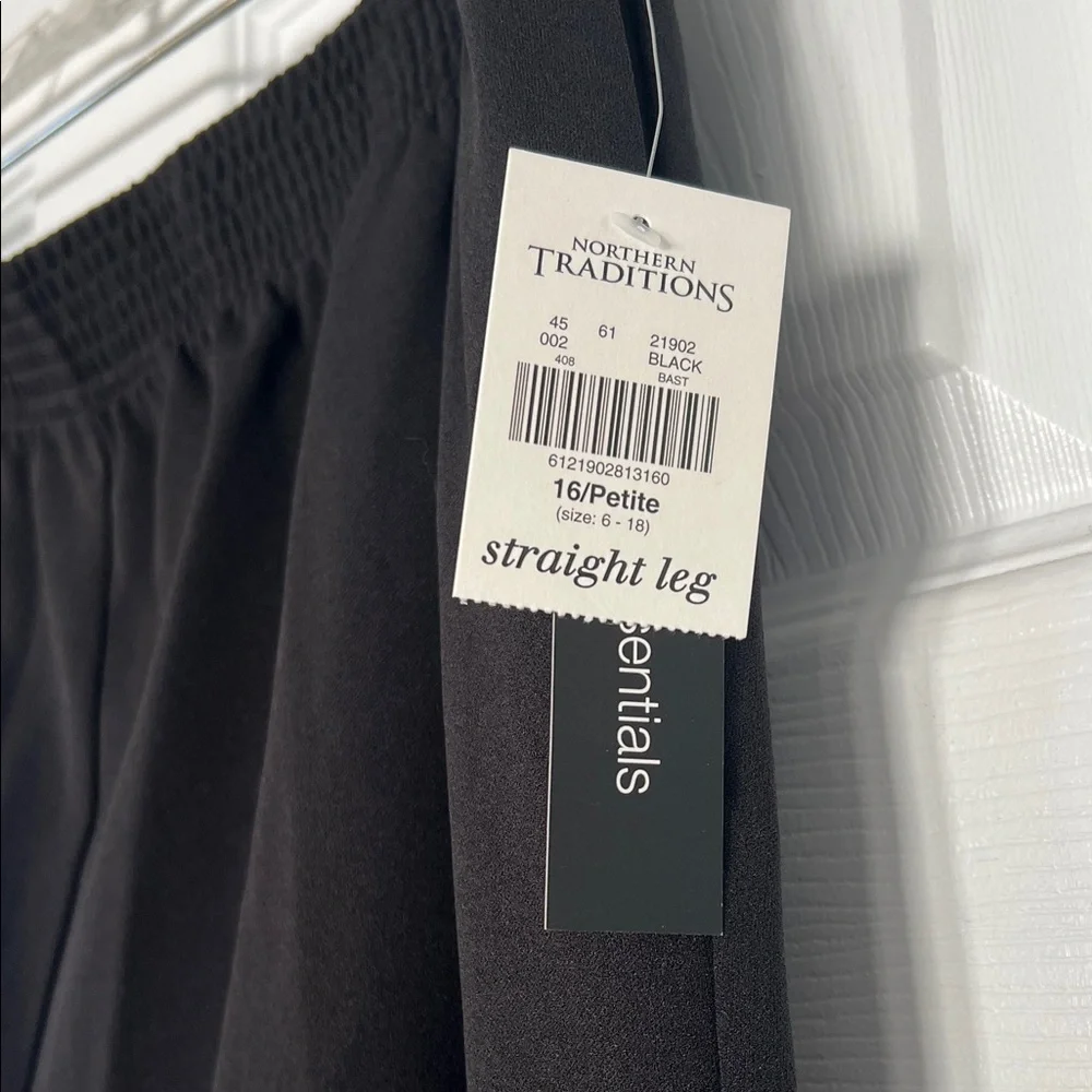 Classic Black Straight Leg Women's Pants - Picture 3 of 5